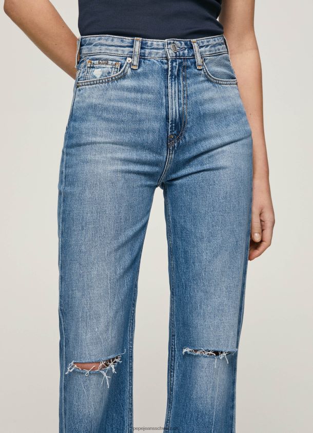 Harper-Jeans mit hoher Taille und ausgestellter Passform Frauen Pepe Jeans Denim 84XH6T64