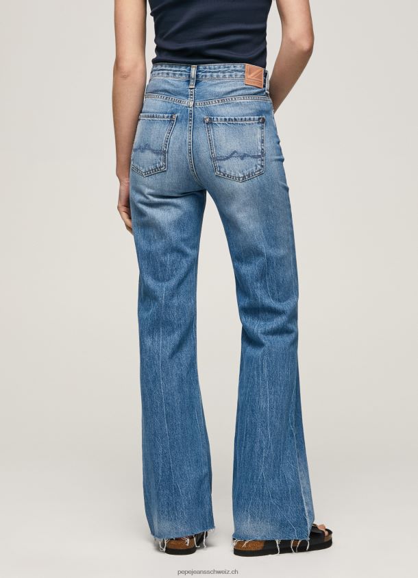 Harper-Jeans mit hoher Taille und ausgestellter Passform Frauen Pepe Jeans Denim 84XH6T64