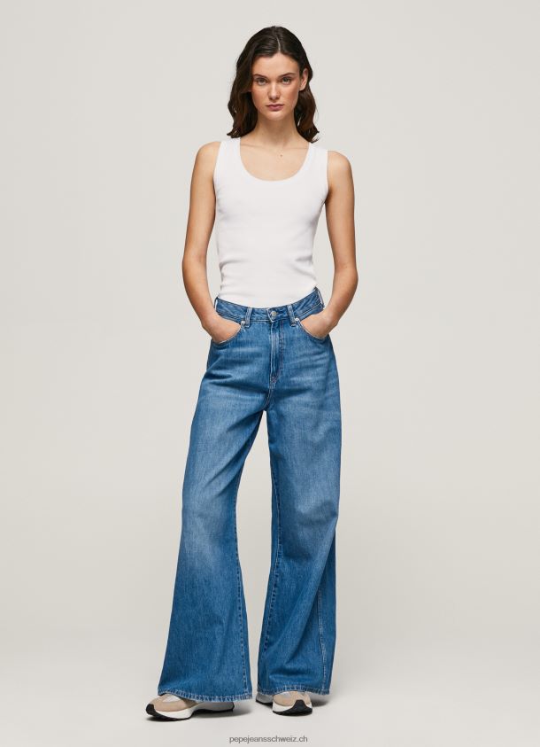 Jaimy Jeans mit hoher Taille und weitem Schnitt Frauen Pepe Jeans Denim 84XH6T79
