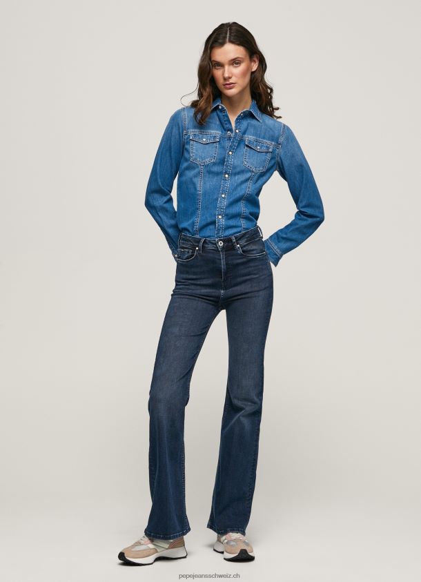 Willa Jeans mit ausgestellter Passform und hoher Taille Frauen Pepe Jeans Denim 84XH6T61