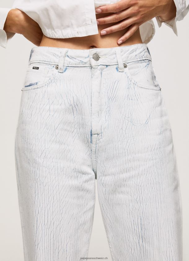 Willow Jeans mit hoher Taille und Tapered Fit Frauen Pepe Jeans Denim 84XH6T66