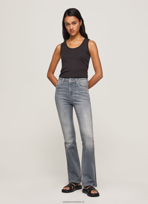dion hoch taillierte Jeans mit ausgestellter Passform Frauen Pepe Jeans Denim 84XH6T63