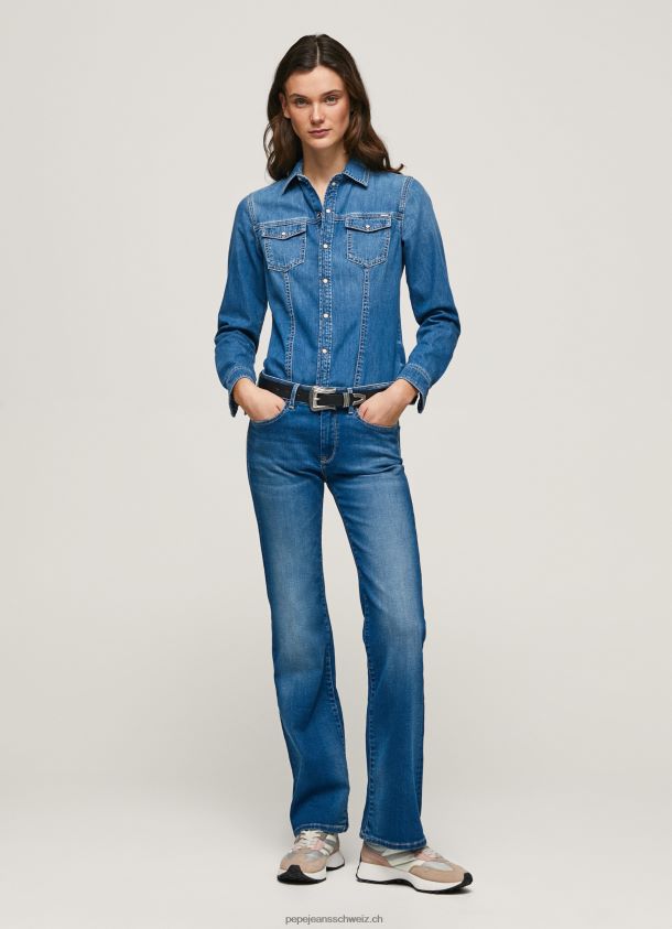Aubrey Slim-Fit-Jeans mit mittelhohem Bund Frauen Pepe Jeans Denim 84XH6T68