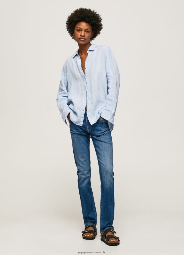 Grace Slim-Fit-Jeans mit hoher Taille Frauen Pepe Jeans Denim 84XH6T70