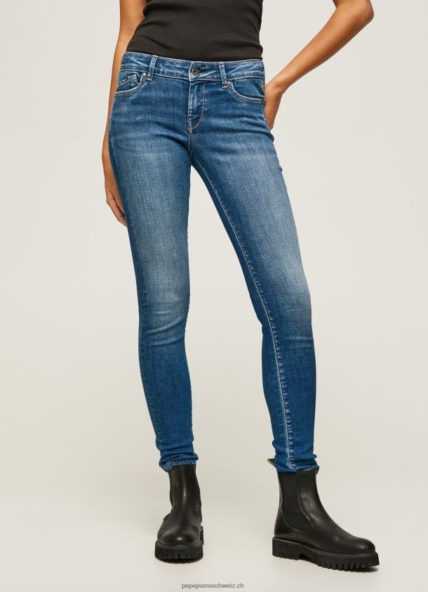 Pixie-Jeans in schmaler Passform mit mittelhohem Bund Frauen Pepe Jeans Denim 84XH6T54