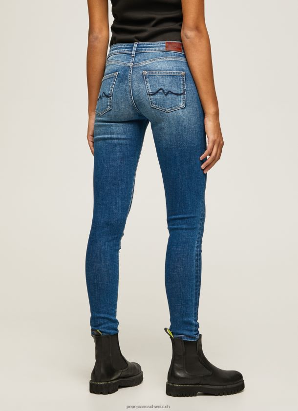 Pixie-Jeans in schmaler Passform mit mittelhohem Bund Frauen Pepe Jeans Denim 84XH6T54