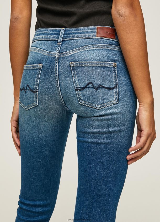 Pixie-Jeans in schmaler Passform mit mittelhohem Bund Frauen Pepe Jeans Denim 84XH6T54