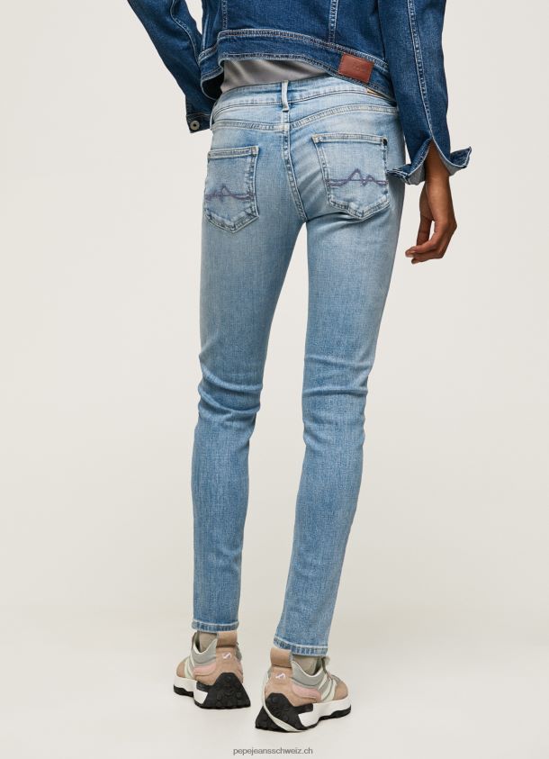 Skinny-Fit-Jeans mit mittelhohem Pixie-Schnitt Frauen Pepe Jeans Denim 84XH6T42