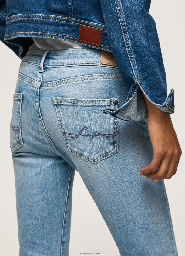 Skinny-Fit-Jeans mit mittelhohem Pixie-Schnitt Frauen Pepe Jeans Denim 84XH6T42