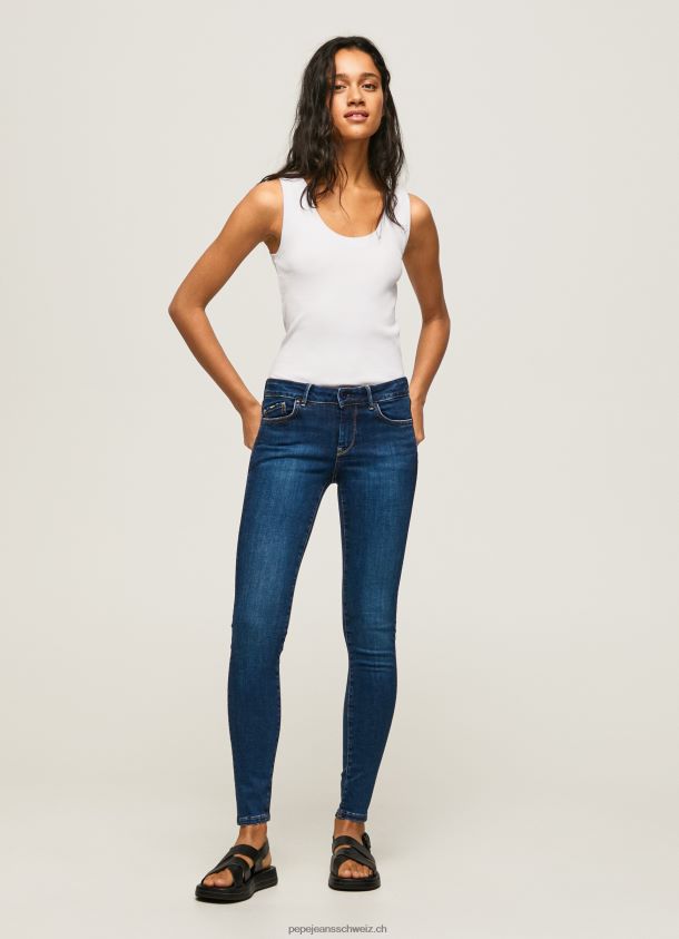 Skinny-Fit-Jeans mit mittelhohem Pixie-Schnitt Frauen Pepe Jeans Denim 84XH6T44
