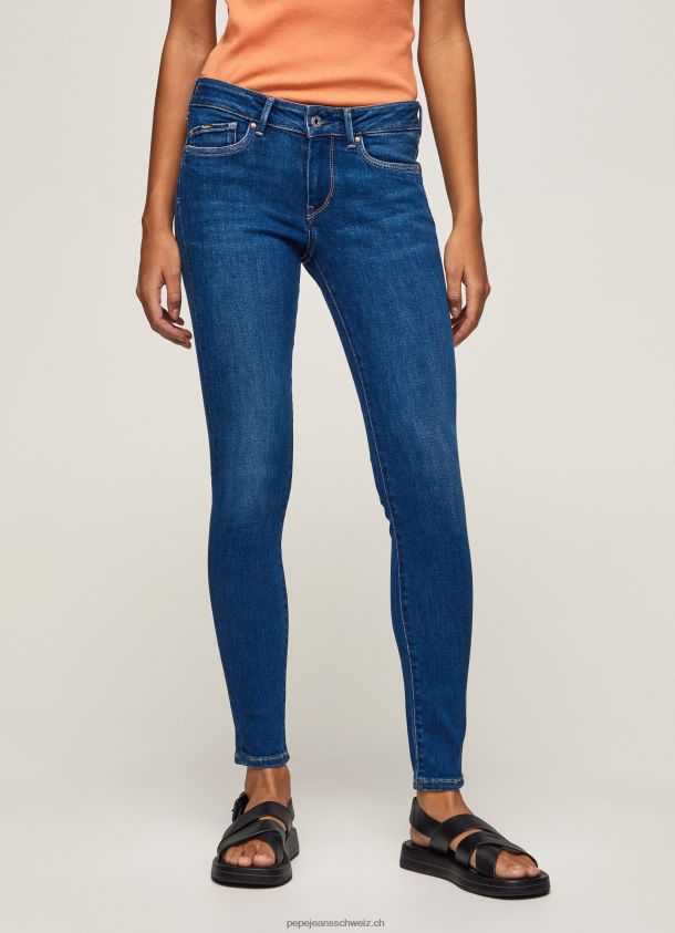 Skinny-Fit-Jeans mit mittelhohem Pixie-Schnitt Frauen Pepe Jeans Denim 84XH6T50