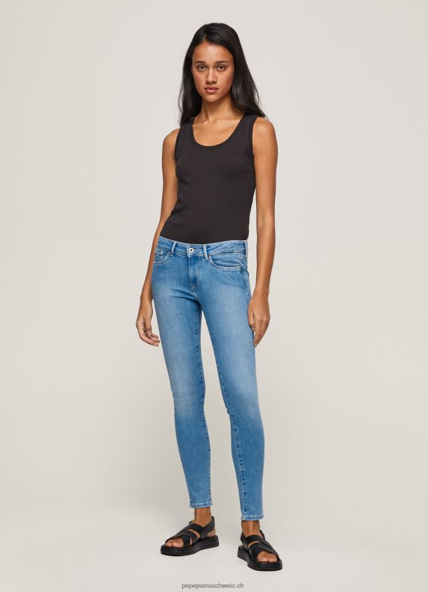 Skinny-Fit-Jeans mit mittelhohem Pixie-Schnitt Frauen Pepe Jeans Denim 84XH6T51