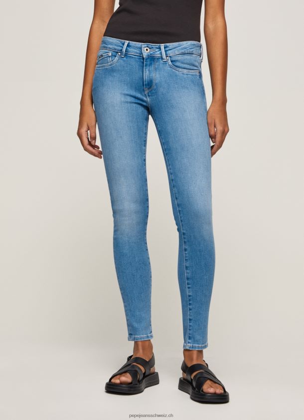 Skinny-Fit-Jeans mit mittelhohem Pixie-Schnitt Frauen Pepe Jeans Denim 84XH6T51