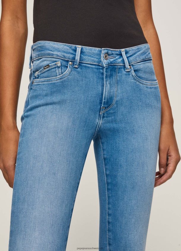 Skinny-Fit-Jeans mit mittelhohem Pixie-Schnitt Frauen Pepe Jeans Denim 84XH6T51