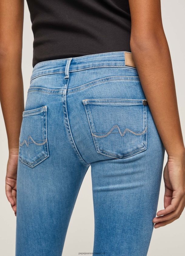 Skinny-Fit-Jeans mit mittelhohem Pixie-Schnitt Frauen Pepe Jeans Denim 84XH6T51