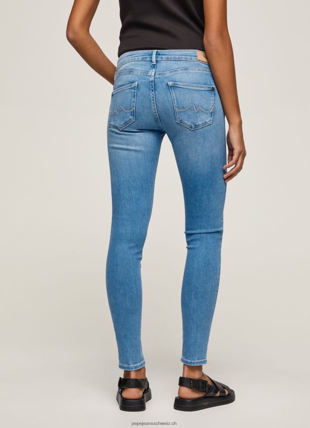 Skinny-Fit-Jeans mit mittelhohem Pixie-Schnitt Frauen Pepe Jeans Denim 84XH6T51