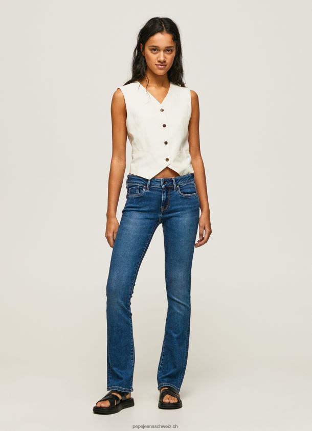 Slim-Fit-Jeans mit mittelhohem Bund von Piccadilly Frauen Pepe Jeans Denim 84XH6T71