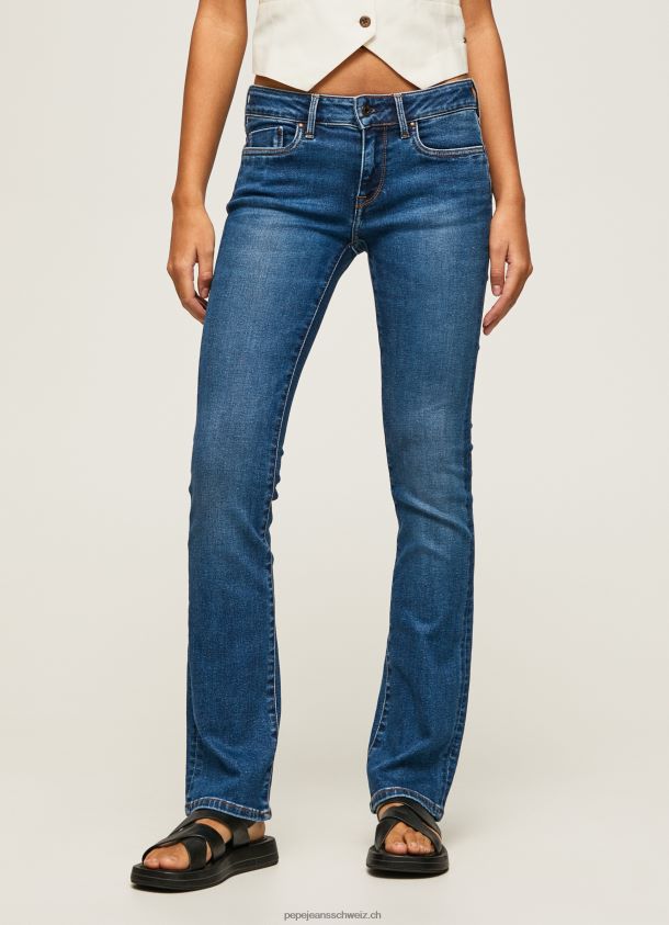 Slim-Fit-Jeans mit mittelhohem Bund von Piccadilly Frauen Pepe Jeans Denim 84XH6T71