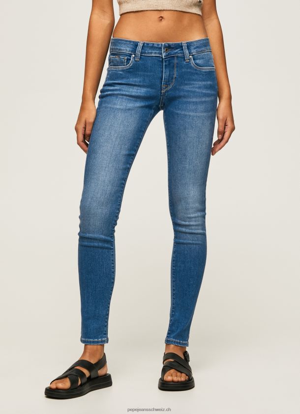 Soho Skinny-Fit-Jeans mit mittelhohem Bund Frauen Pepe Jeans Denim 84XH6T48