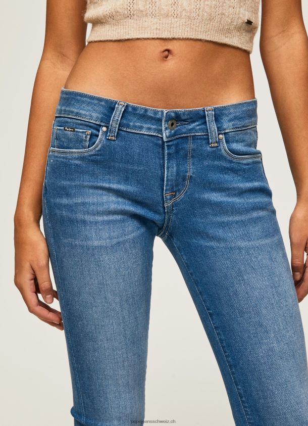 Soho Skinny-Fit-Jeans mit mittelhohem Bund Frauen Pepe Jeans Denim 84XH6T48