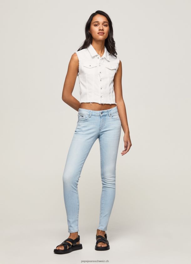 Soho Skinny-Fit-Jeans mit mittelhohem Bund Frauen Pepe Jeans Denim 84XH6T53