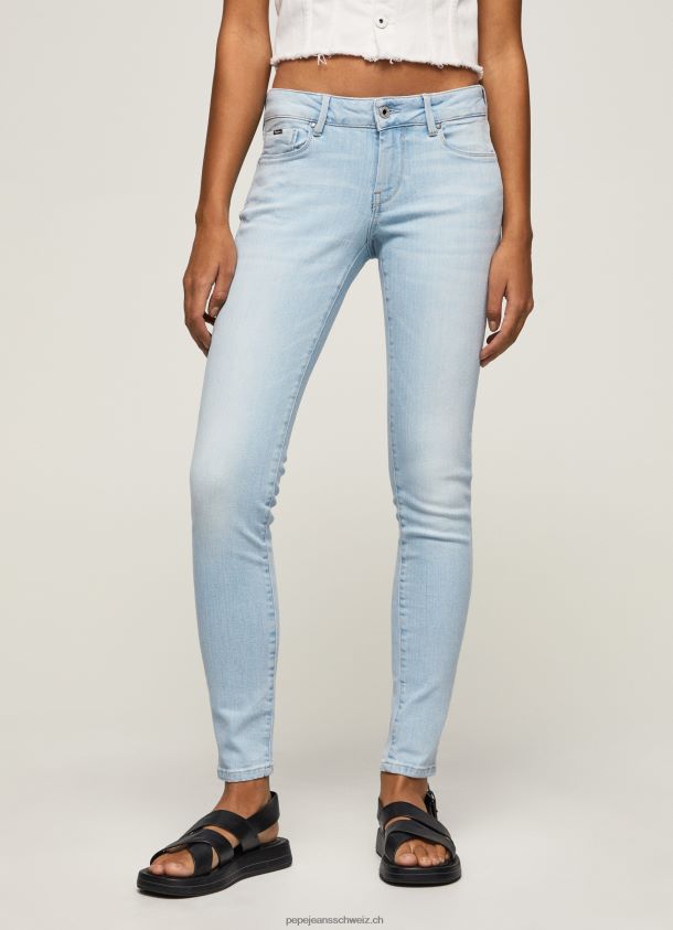 Soho Skinny-Fit-Jeans mit mittelhohem Bund Frauen Pepe Jeans Denim 84XH6T53