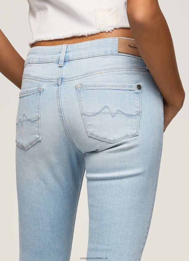 Soho Skinny-Fit-Jeans mit mittelhohem Bund Frauen Pepe Jeans Denim 84XH6T53