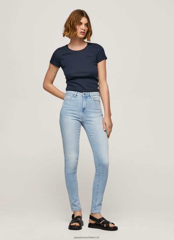 dion Skinny-Fit-Jeans mit hoher Taille Frauen Pepe Jeans Denim 84XH6T38