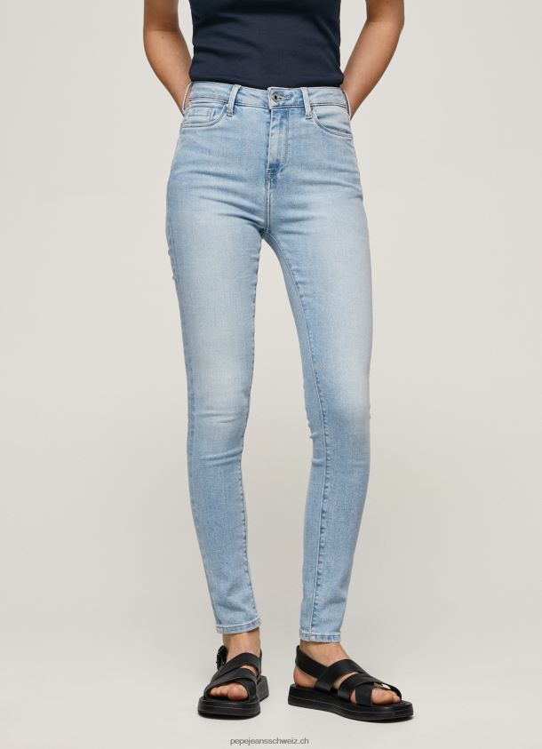 dion Skinny-Fit-Jeans mit hoher Taille Frauen Pepe Jeans Denim 84XH6T38