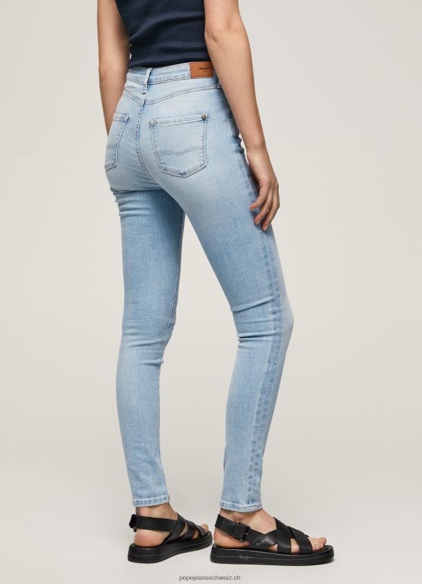 dion Skinny-Fit-Jeans mit hoher Taille Frauen Pepe Jeans Denim 84XH6T38