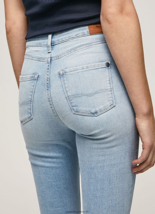 dion Skinny-Fit-Jeans mit hoher Taille Frauen Pepe Jeans Denim 84XH6T38