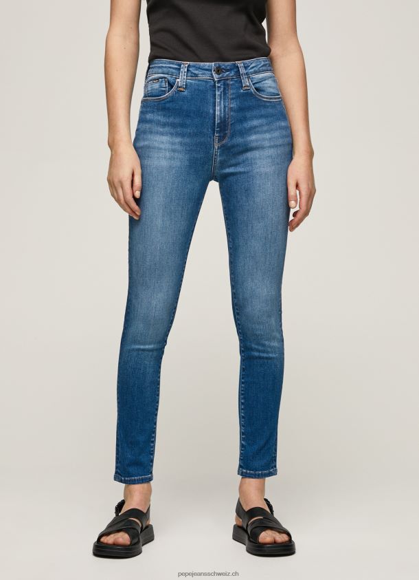 dion Skinny-Fit-Jeans mit hoher Taille Frauen Pepe Jeans Denim 84XH6T41