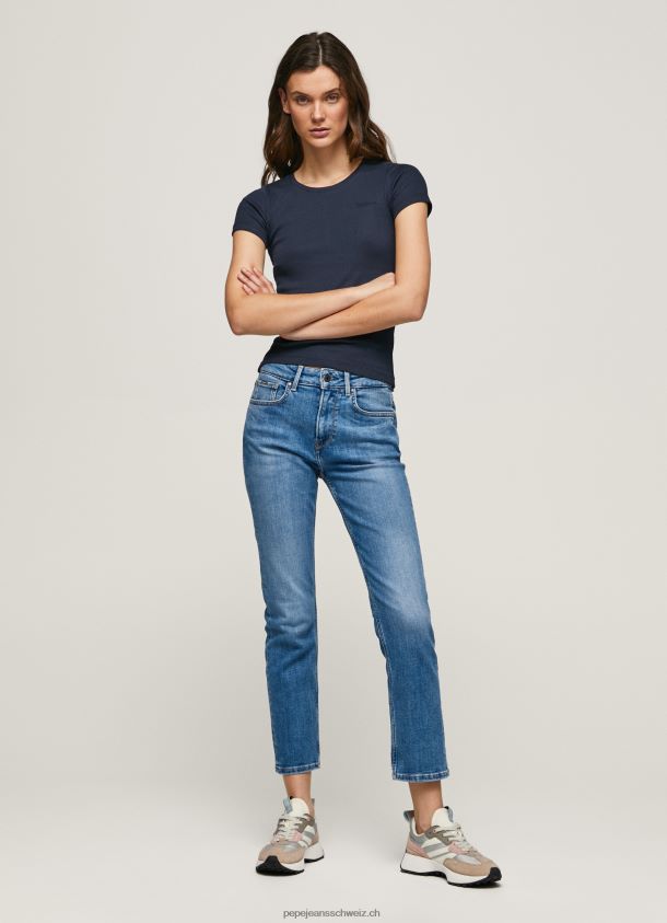 Mary-Jeans mit hoher Taille und normaler Passform Frauen Pepe Jeans Denim 84XH6T18