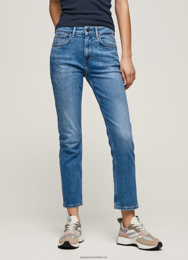 Mary-Jeans mit hoher Taille und normaler Passform Frauen Pepe Jeans Denim 84XH6T18