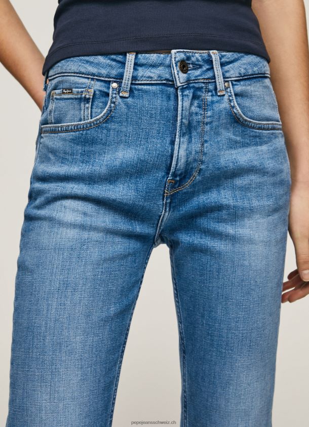 Mary-Jeans mit hoher Taille und normaler Passform Frauen Pepe Jeans Denim 84XH6T18
