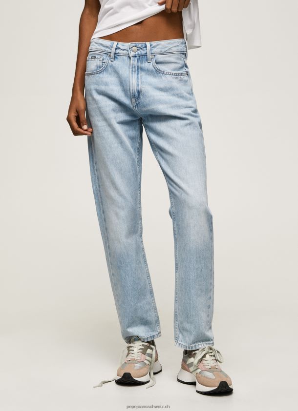 Mary-Jeans mit hoher Taille und normaler Passform Frauen Pepe Jeans Denim 84XH6T19