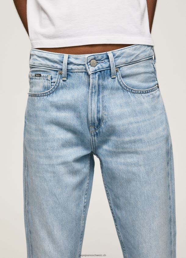 Mary-Jeans mit hoher Taille und normaler Passform Frauen Pepe Jeans Denim 84XH6T19