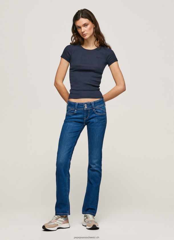 Midrise-Jeans der neuen Generation mit normaler Passform Frauen Pepe Jeans Denim 84XH6T12