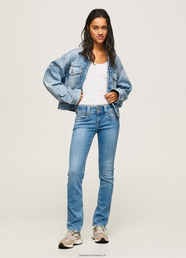 Midrise-Jeans der neuen Generation mit normaler Passform Frauen Pepe Jeans Denim 84XH6T13