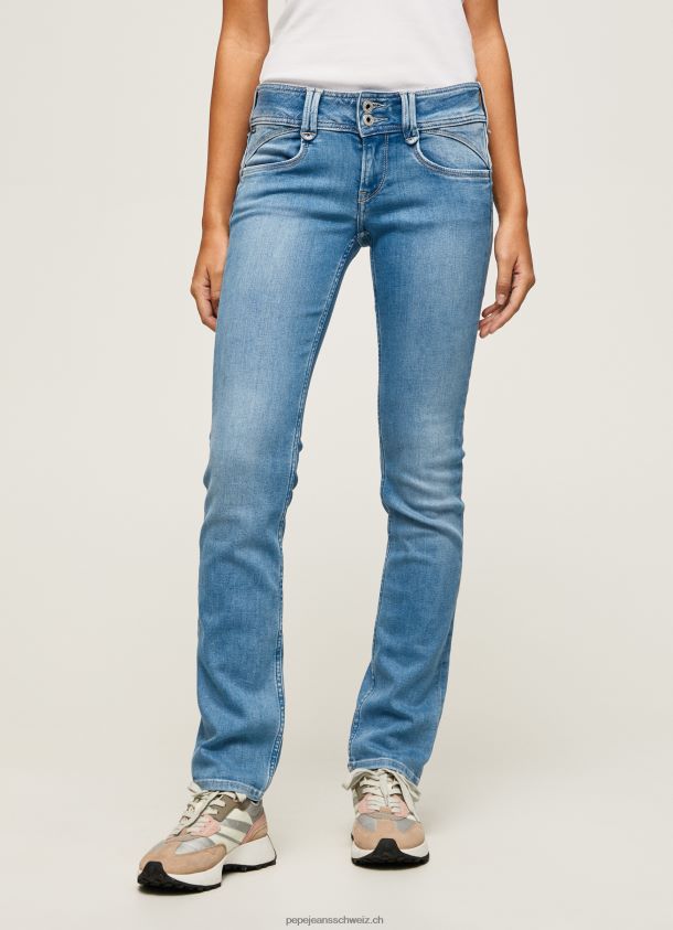 Midrise-Jeans der neuen Generation mit normaler Passform Frauen Pepe Jeans Denim 84XH6T13