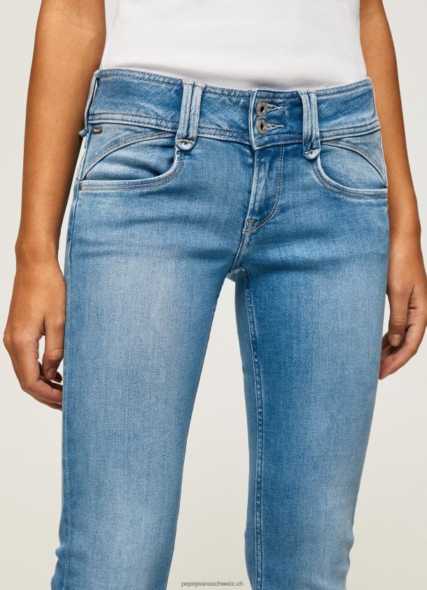 Midrise-Jeans der neuen Generation mit normaler Passform Frauen Pepe Jeans Denim 84XH6T13