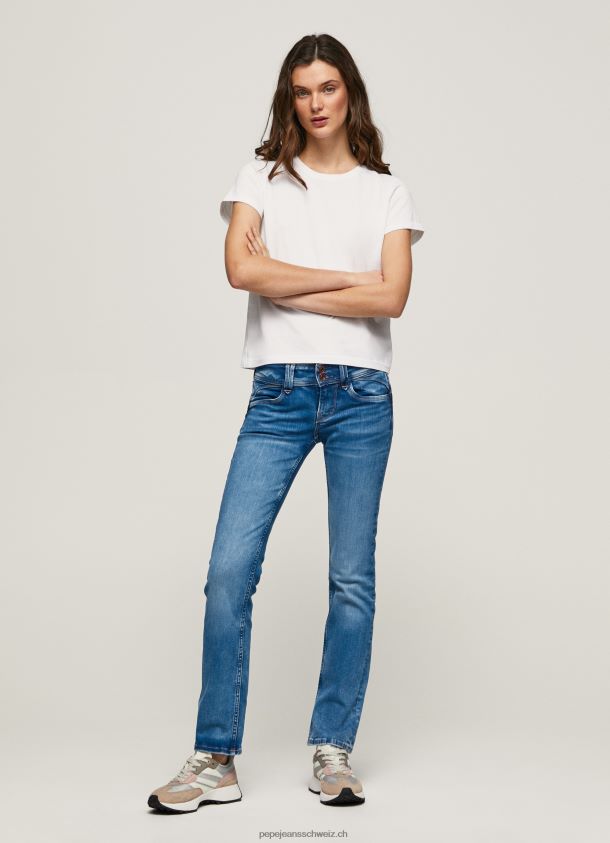Midrise-Jeans der neuen Generation mit normaler Passform Frauen Pepe Jeans Denim 84XH6T14