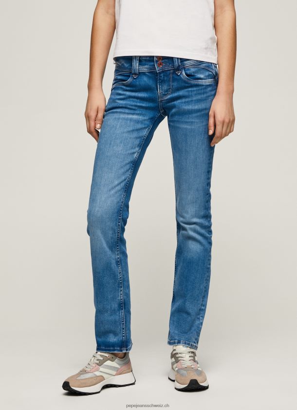 Midrise-Jeans der neuen Generation mit normaler Passform Frauen Pepe Jeans Denim 84XH6T14
