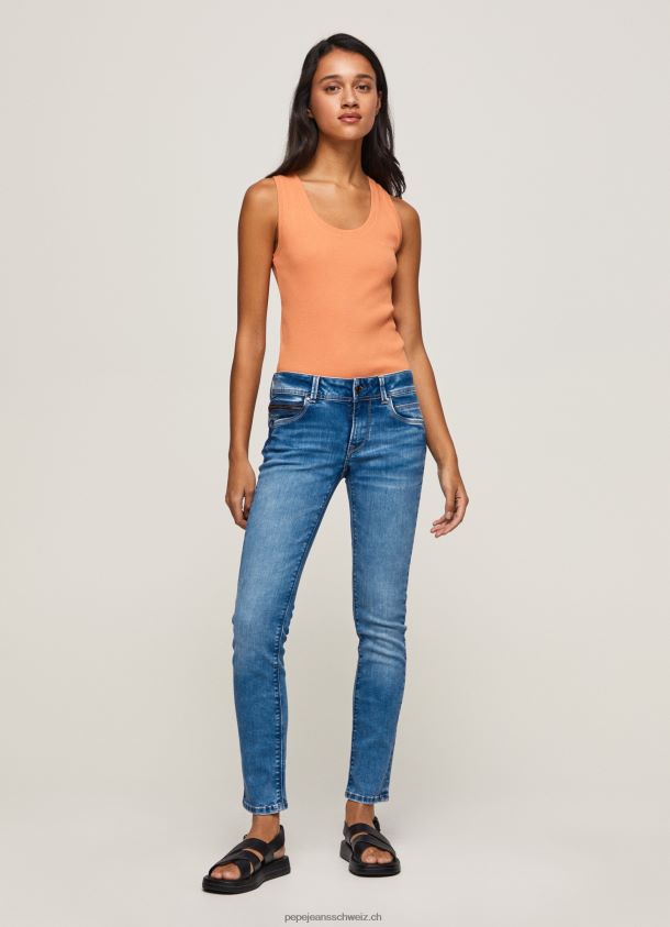 New Brooke Jeans mit normaler Passform und mittelhohem Bund Frauen Pepe Jeans Denim 84XH6T27