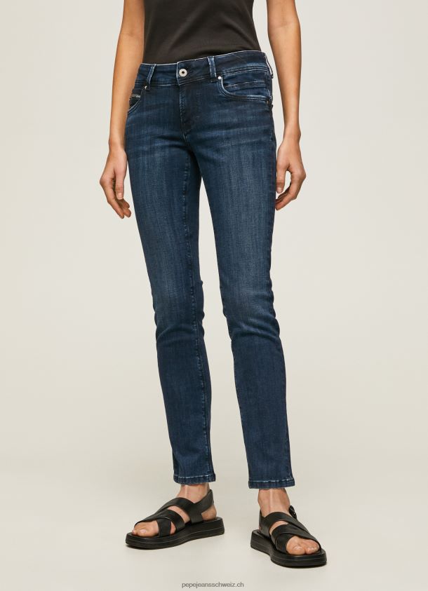 New Brooke schmal geschnittene Jeans mit mittlerer Taille Frauen Pepe Jeans Denim 84XH6T35