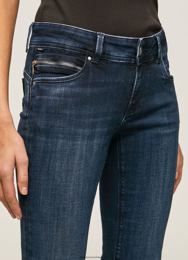 New Brooke schmal geschnittene Jeans mit mittlerer Taille Frauen Pepe Jeans Denim 84XH6T35