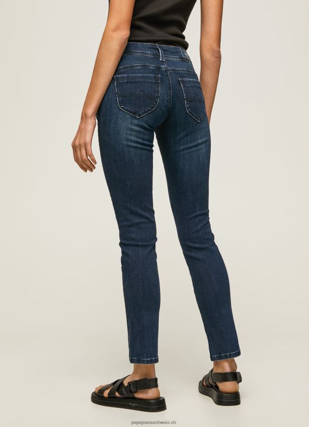 New Brooke schmal geschnittene Jeans mit mittlerer Taille Frauen Pepe Jeans Denim 84XH6T35