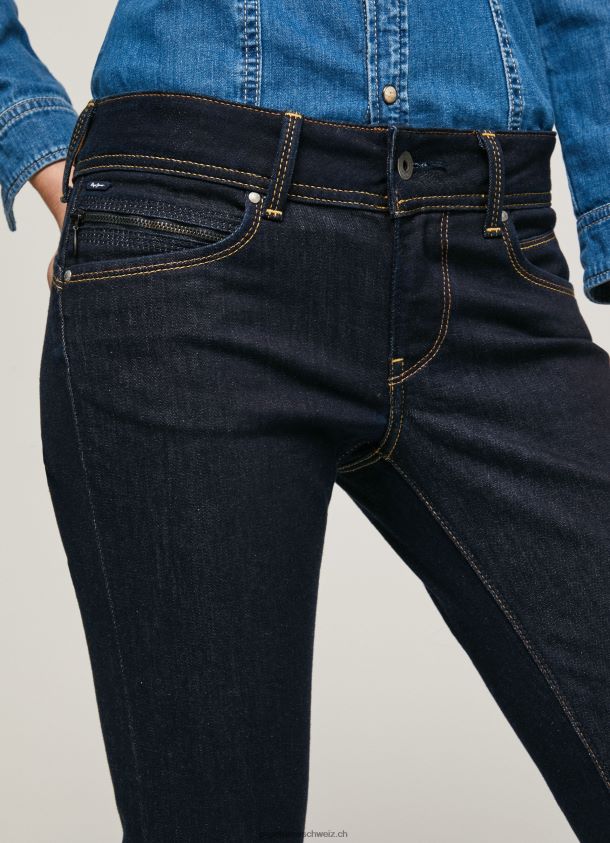 New Brooke schmal geschnittene Jeans mit mittlerer Taille Frauen Pepe Jeans Denim 84XH6T9