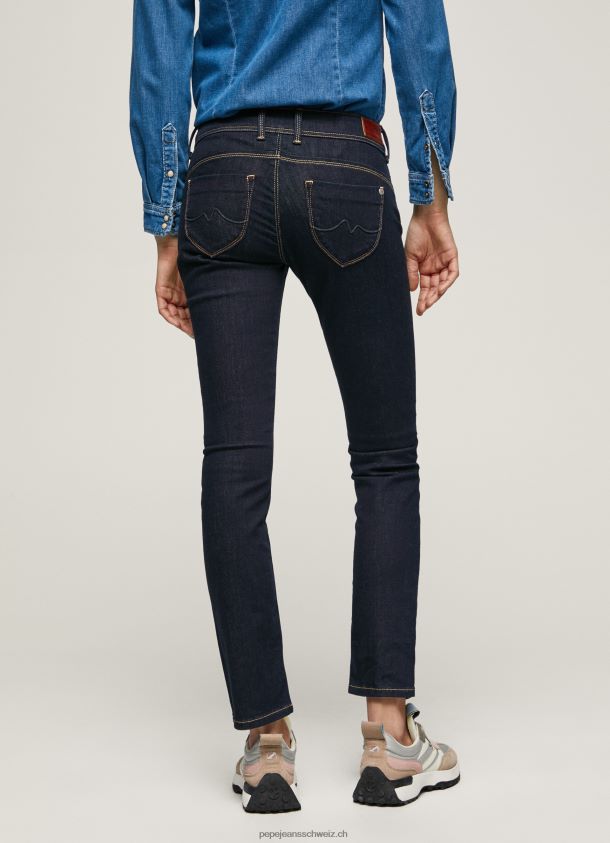 New Brooke schmal geschnittene Jeans mit mittlerer Taille Frauen Pepe Jeans Denim 84XH6T9