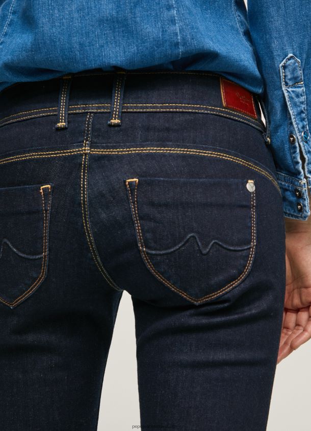 New Brooke schmal geschnittene Jeans mit mittlerer Taille Frauen Pepe Jeans Denim 84XH6T9